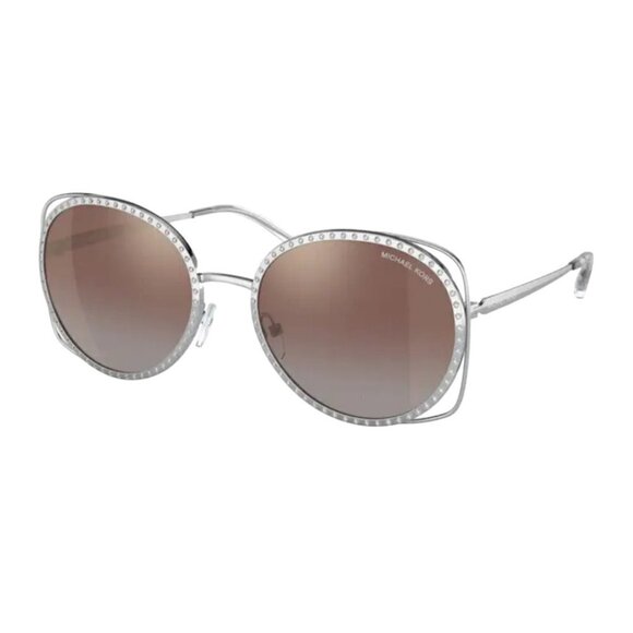 Michael Kors Rialto 1118B Sunglasses, Silver, New with Case - Picture 1 of 5